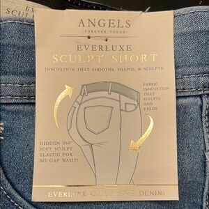 Angels Light Blue Denim Shorts